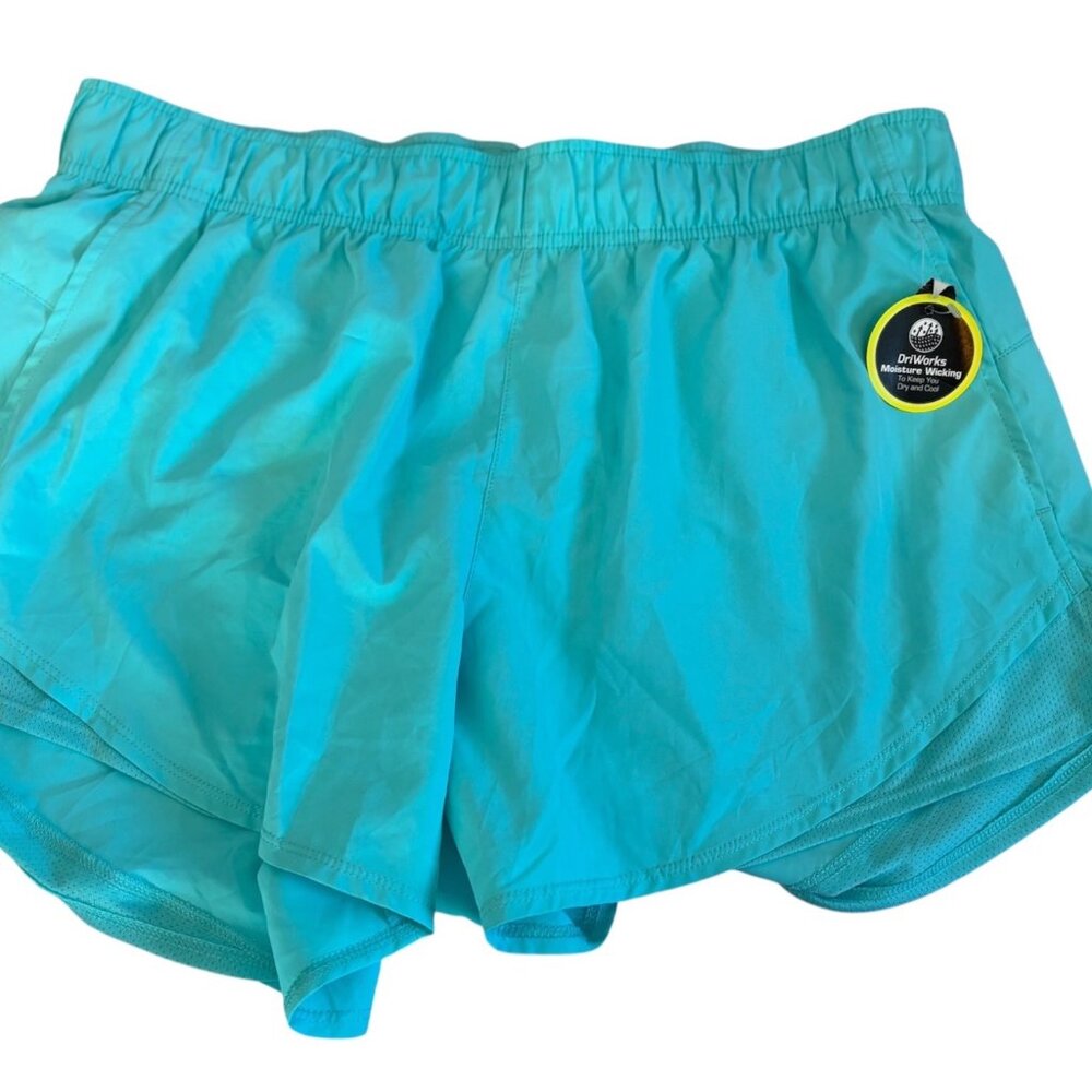 Athletic Works NWT Teal Jogging Shorts Inside Pants Dri Works Moisture Wicking L